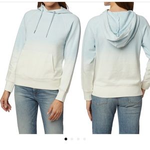 Hudson Jeans Blue Skyway Dip Dye Live-In Tie Dye Cotton Hoodie Size Medium NWT